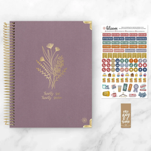 Load image into Gallery viewer, 2026-2027 Large Purple Linen Hard Cover Planner
