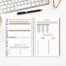 Load image into Gallery viewer, 2026-2027 Blue &amp; White Floral Soft Cover Planner
