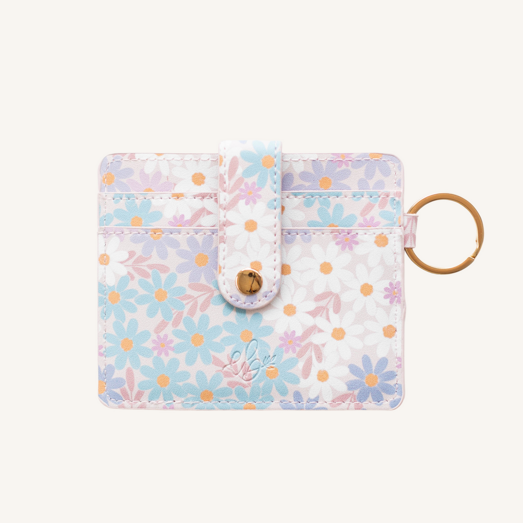 Blue Daisy Patch Wallet