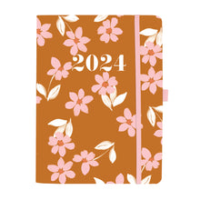Load image into Gallery viewer, 18 Month Pink Floral Soft Vegan Leather Small Planner
