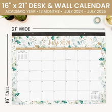 Load image into Gallery viewer, 2024-2025 Greenery Desk/Wall Calendar
