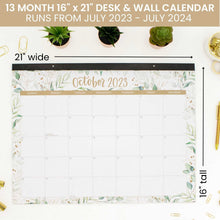 Load image into Gallery viewer, 2023-2024 Greenery Desk &amp; Wall Calendar
