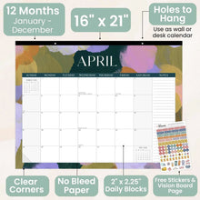 Load image into Gallery viewer, Pre-Order 2026 Paint Strokes Desk &amp; Wall Calendar
