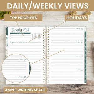 2025 White Eucalyptus, Soft Cover Planner