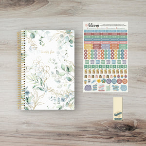 2025 White Eucalyptus, Soft Cover Planner