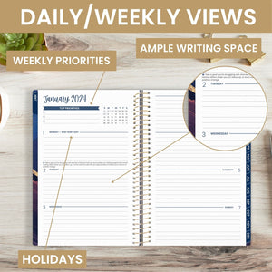 Midnight Mountains 2024 Soft Cover Planner