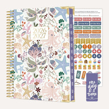 Load image into Gallery viewer, 2026-27 Small Seaside Whimsy Hard Cover Planner
