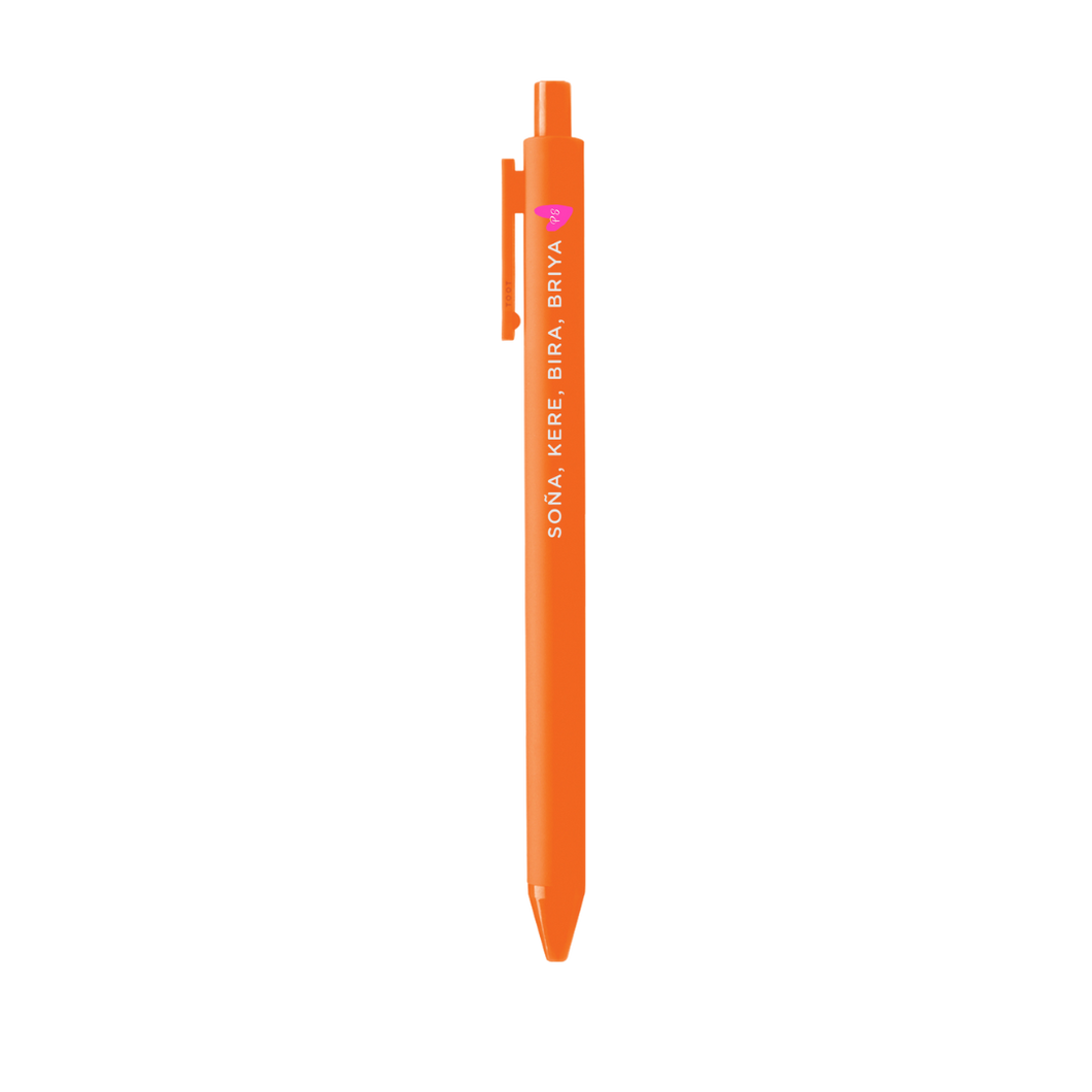 Soña, Kere, Bira, Briya, Orange Jotter Pen