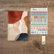 Load image into Gallery viewer, 2025 Blue Earthy Abstract, Soft Cover Planner
