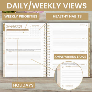 Cleerely Sated2024 Large Soft Cover Planner