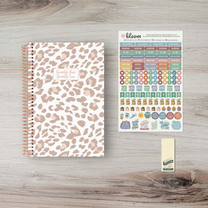 2025-2026 Tan Leopard Soft Cover Planner