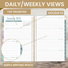 Load image into Gallery viewer, 2025 Watercolor Waves, Soft Cover Planner

