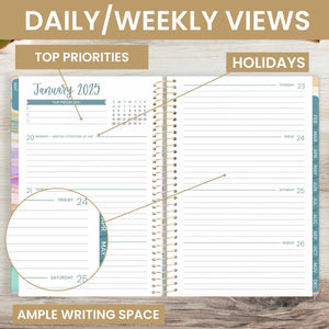 2025 Watercolor Waves, Soft Cover Planner