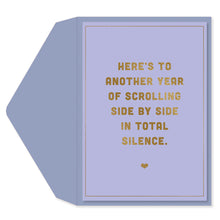 Load image into Gallery viewer, Scrolling Side by Side Anniversary Greeting Card
