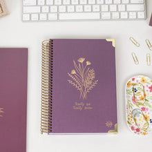 Load image into Gallery viewer, 2026-27 Small Purple Linen Hard Cover Planner
