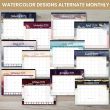 Load image into Gallery viewer, 2024 Watercolor Desk &amp; Wall Calendar
