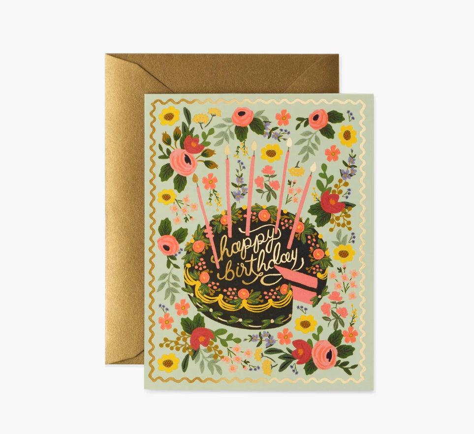 Floral Cake Birthday Card