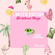 Load image into Gallery viewer, Green Mini Snowman, Espresso Mug
