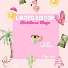 Load image into Gallery viewer, Peach Mini Snowman, Espresso Mug
