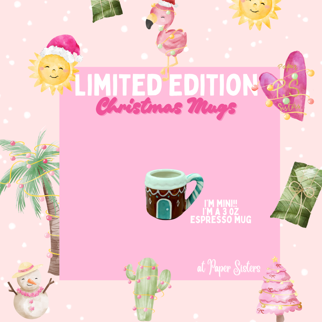 Blue Mini Gingerbread House, Espresso Mug