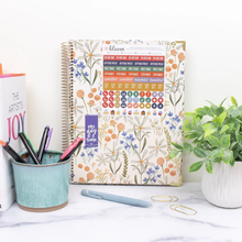 Load image into Gallery viewer, 2026-2027 Large Whimsical Wildflowers Hard Cover Planner
