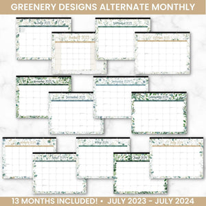 2023-2024 Greenery Desk & Wall Calendar