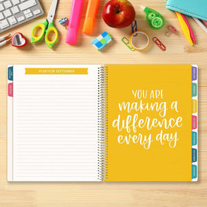 2025-2026 Teacher Planner, With 3 Interchangeable Covers: Bold & Bright