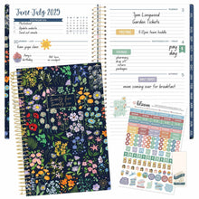 Load image into Gallery viewer, 2025-2026 Navy Garden Party Soft Cover Planner
