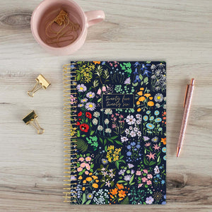 2025-2026 Navy Garden Party Soft Cover Planner