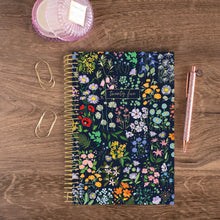 Load image into Gallery viewer, 2025 Navy Garden Party, Soft Cover Planner
