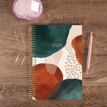 Load image into Gallery viewer, 2025 Green Earthy Abstract, Soft Cover Planner
