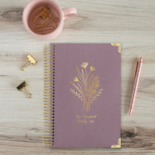 Load image into Gallery viewer, Pre-Order 2026 Small Purple Linen Hard Cover Planner
