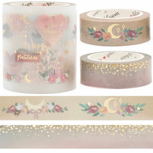 Simply Gilded x Bloom Boho Celestial, Washi Tape & PET Tape Set