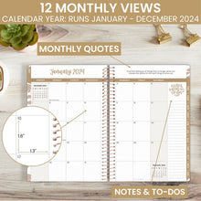 Load image into Gallery viewer, Tan Leopard 2024 Soft Cover Planner
