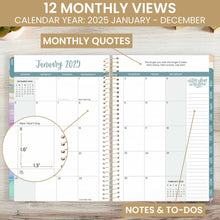 Load image into Gallery viewer, 2025 Watercolor Waves, Soft Cover Planner
