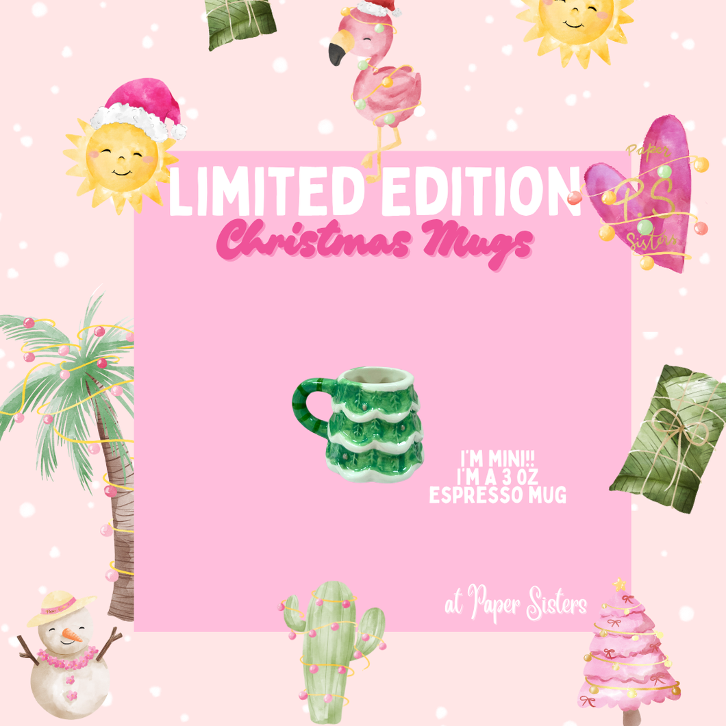 Green Mini Christmas Tree, Espresso Mug