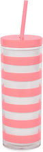 Load image into Gallery viewer, Terrace Stripe, Acrylic Tumbler with Straw
