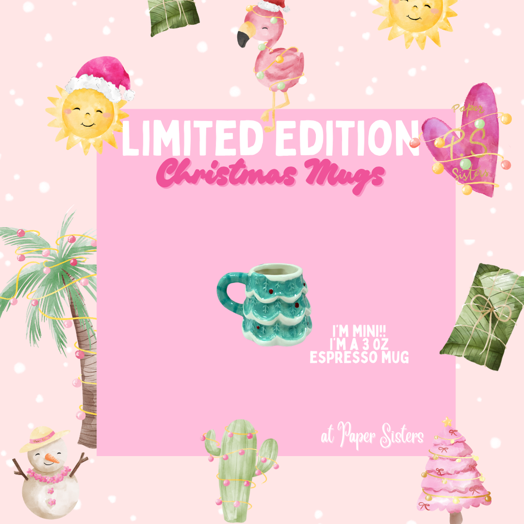 Blue Mini Christmas Tree, Espresso Mug