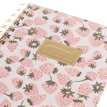Load image into Gallery viewer, Strawberry Hard Cover Spiral Journal
