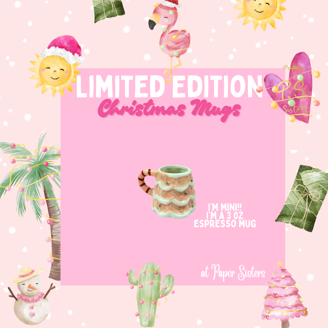 Peach Mini Christmas Tree, Espresso Mug