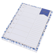Load image into Gallery viewer, Blue Floral Large Notepad
