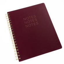 Load image into Gallery viewer, Burgundy Notes Notebook
