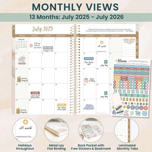 2025-2026 Brushed Beige Soft Cover Planner
