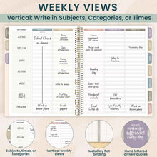 Load image into Gallery viewer, 2025-2026 Teacher Planner, With 3 Interchangeable Covers: Cool Tones
