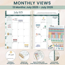 Load image into Gallery viewer, 2025-2026 Boho Greenery Soft Cover Planner
