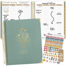 Load image into Gallery viewer, Pre-Order 2026 Green Linen Hard Cover Vision Planner
