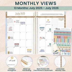 2025-2026 Iridescent Opal Soft Cover Planner
