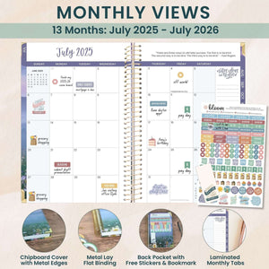 2025-2026 Small Mystical Mountains Hard Cover Planner