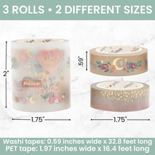 Load image into Gallery viewer, Simply Gilded x Bloom Boho Celestial, Washi Tape &amp; PET Tape Set
