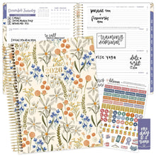 Load image into Gallery viewer, Pre-Order 2026 Whimsical Wildflowers Large Hard Cover Planner
